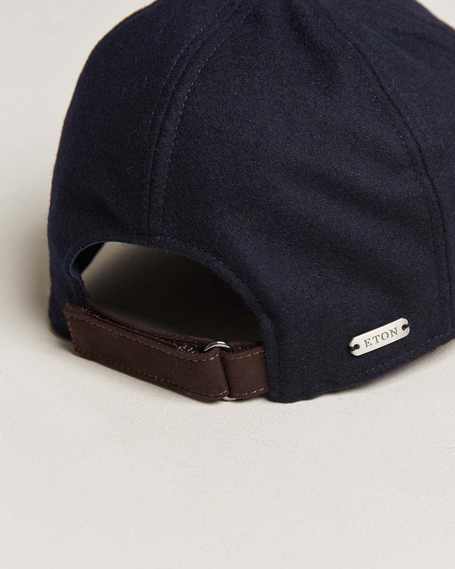 Homme | Eton Wool Baseball Cap Navy Blue | Eton | Wool Baseball Cap Navy Blue