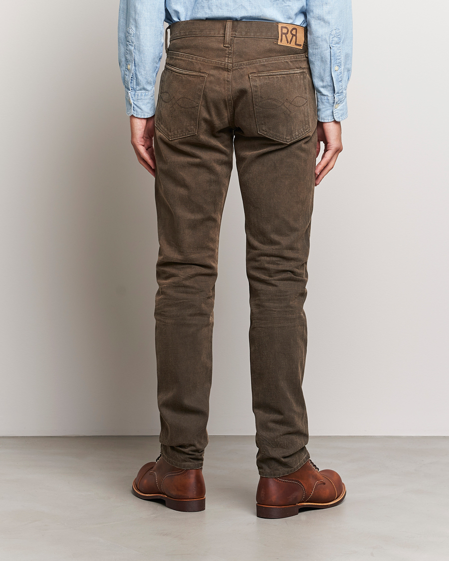 Homme | Jeans | RRL | Slim Fit 5-Pocket Denim Distressed Brown