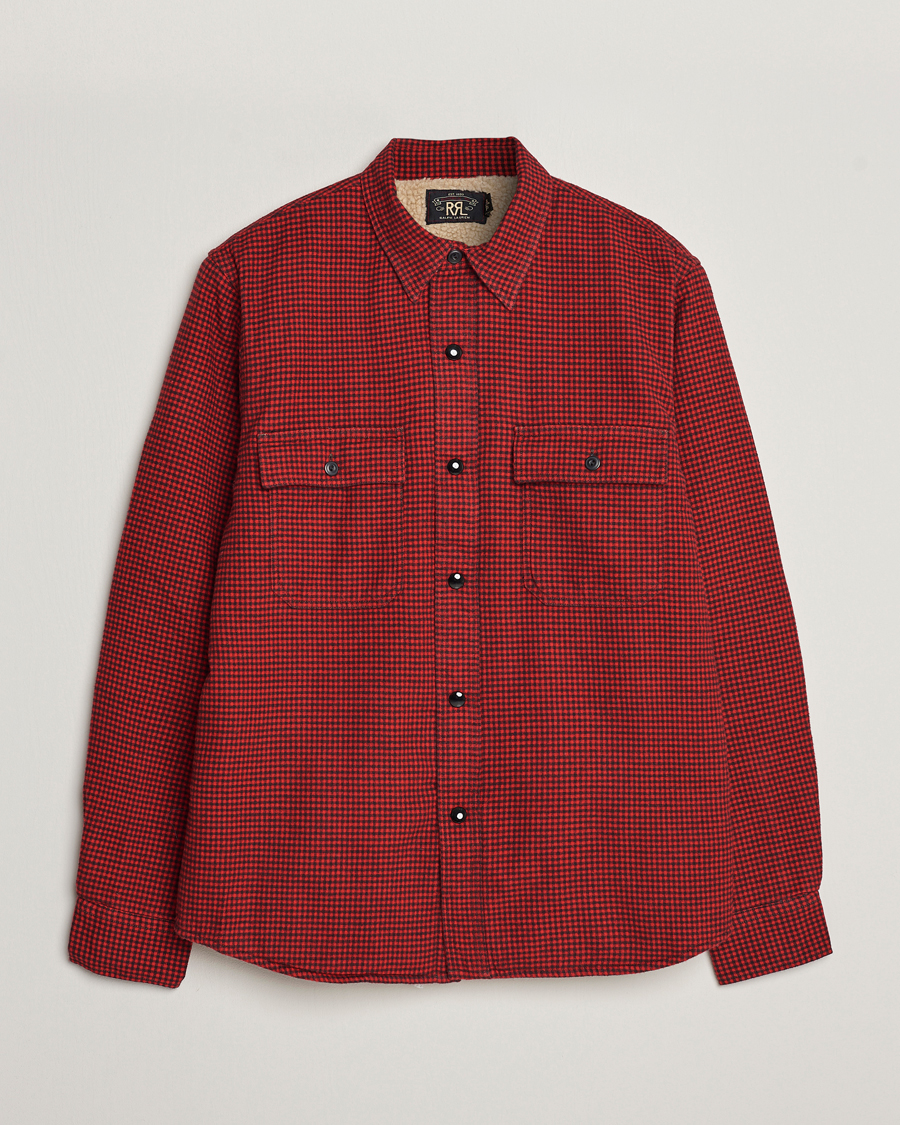 Homme | Manteaux Et Vestes | RRL | Vermont Shearling Lined Shirt Jacket Red/Black