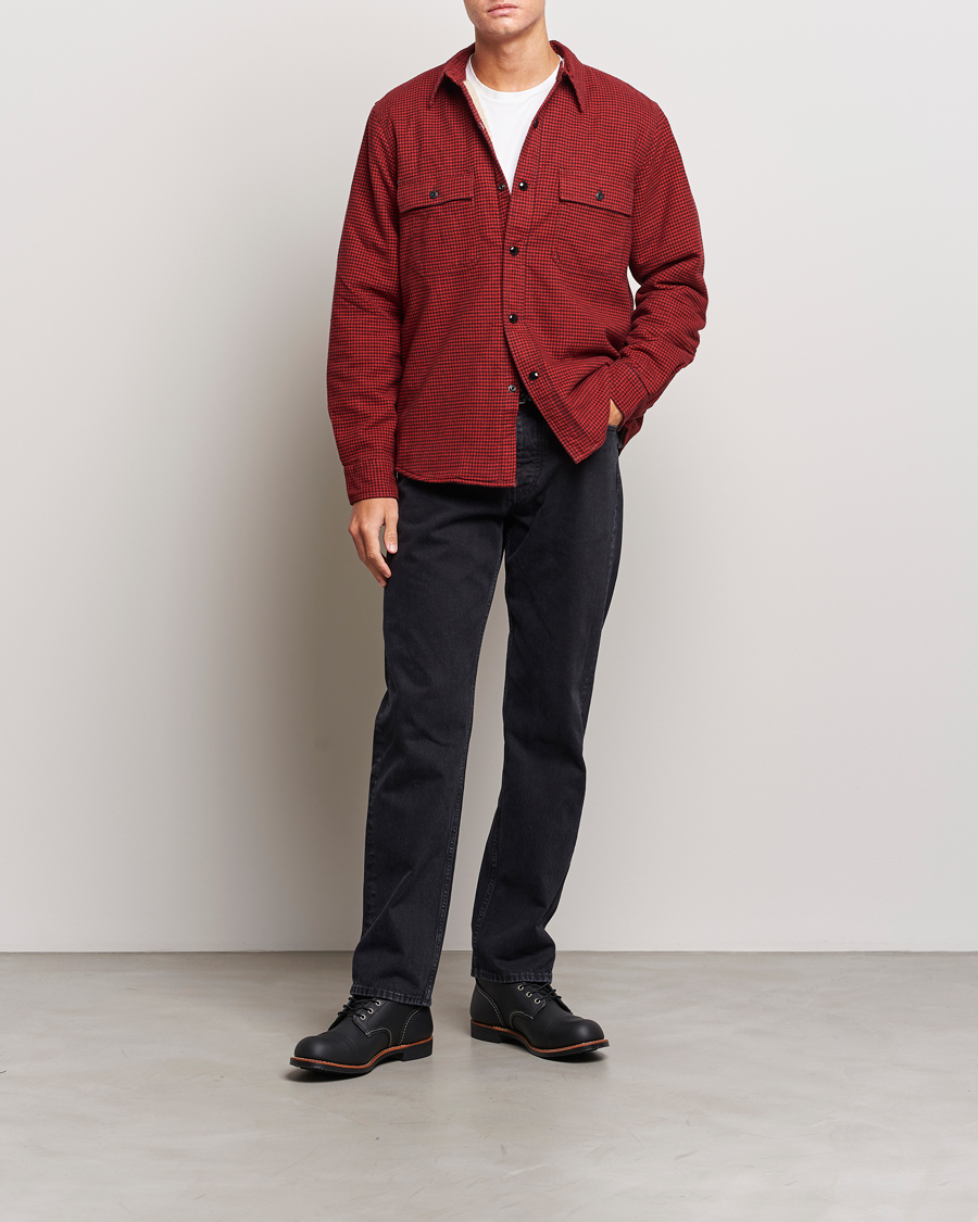 Homme | Manteaux Et Vestes | RRL | Vermont Shearling Lined Shirt Jacket Red/Black