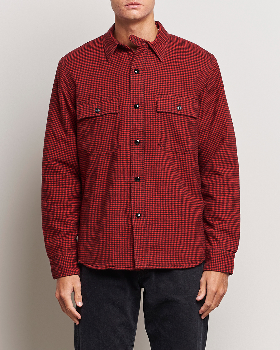 Homme | Manteaux Et Vestes | RRL | Vermont Shearling Lined Shirt Jacket Red/Black