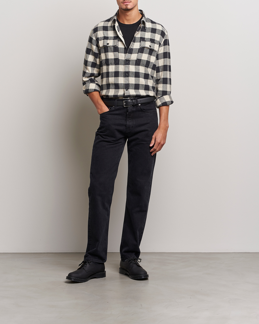 Homme | Chemises | RRL | Matlock Plaid Overshirt Black/Cream