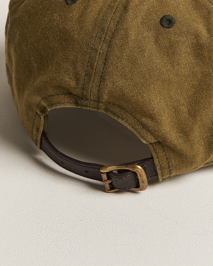 Homme | RRL Oil Cloth Ball Cap Explorer Olive | RRL | Oil Cloth Ball Cap Explorer Olive