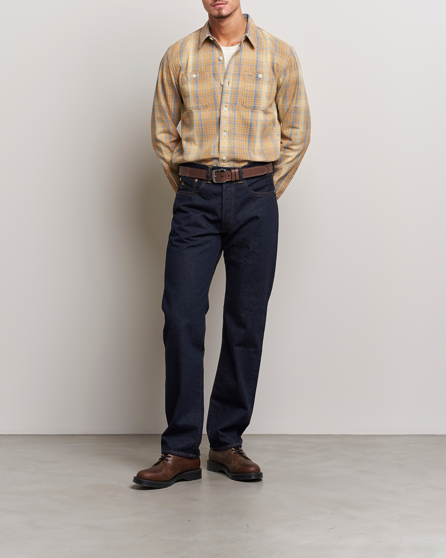 Homme | Chemises | RRL | Farrell Double Pocket Shirt Yellow Multi