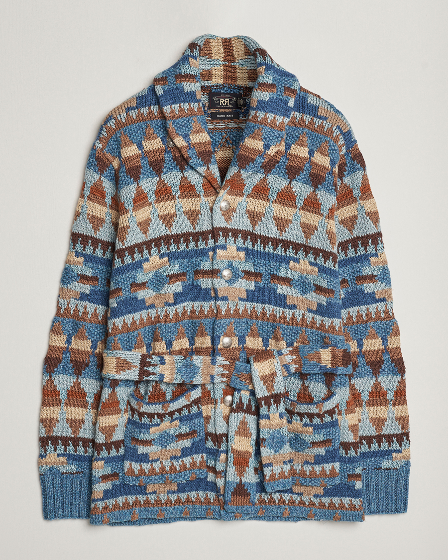 Homme | Pulls Et Tricots | RRL | Ranch Shawl Collar Cardigan Brown/Blue