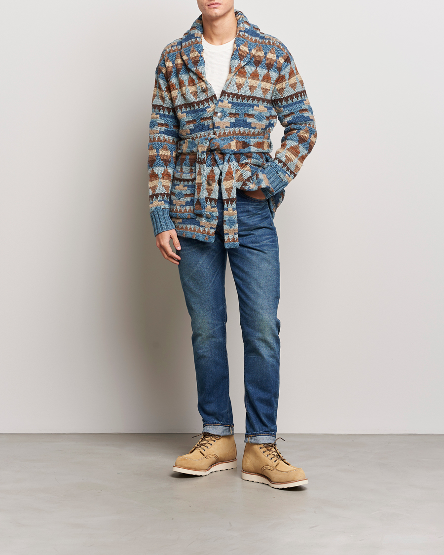 Homme | Pulls Et Tricots | RRL | Ranch Shawl Collar Cardigan Brown/Blue