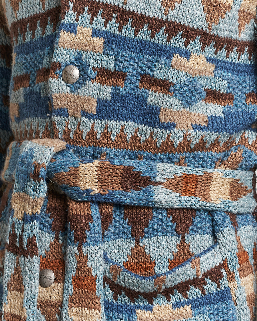 Homme | Pulls Et Tricots | RRL | Ranch Shawl Collar Cardigan Brown/Blue