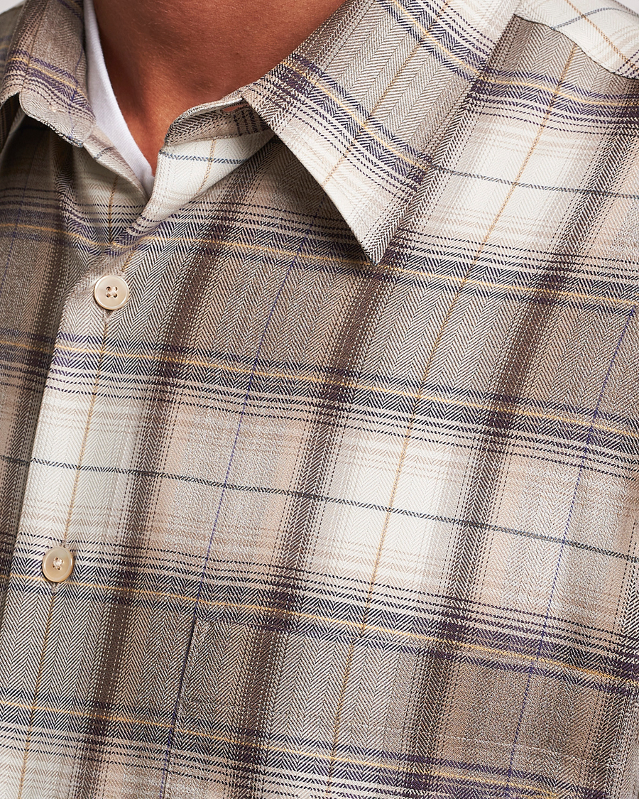 Homme | Chemises | Auralee | Super Light Wool Shirt Brown Check