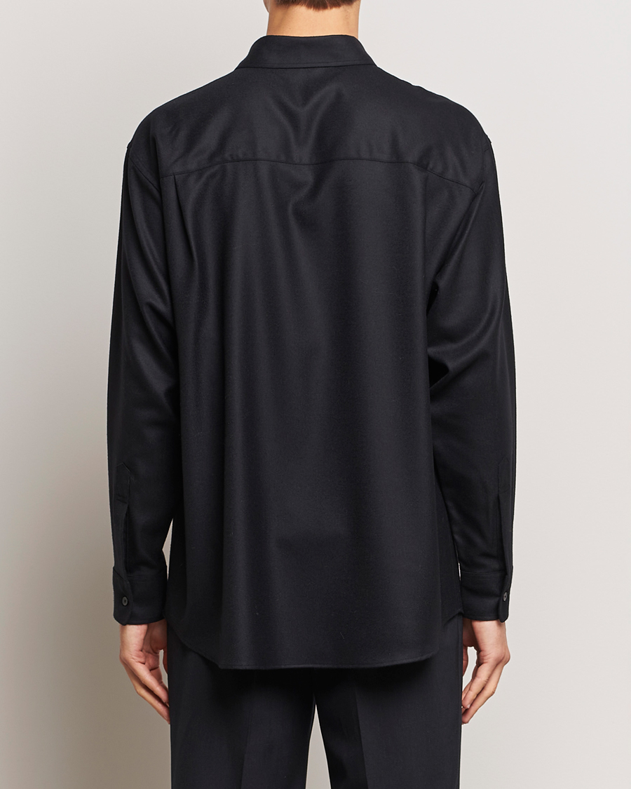 Homme | Chemises | Auralee | Super Light Wool Shirt Black