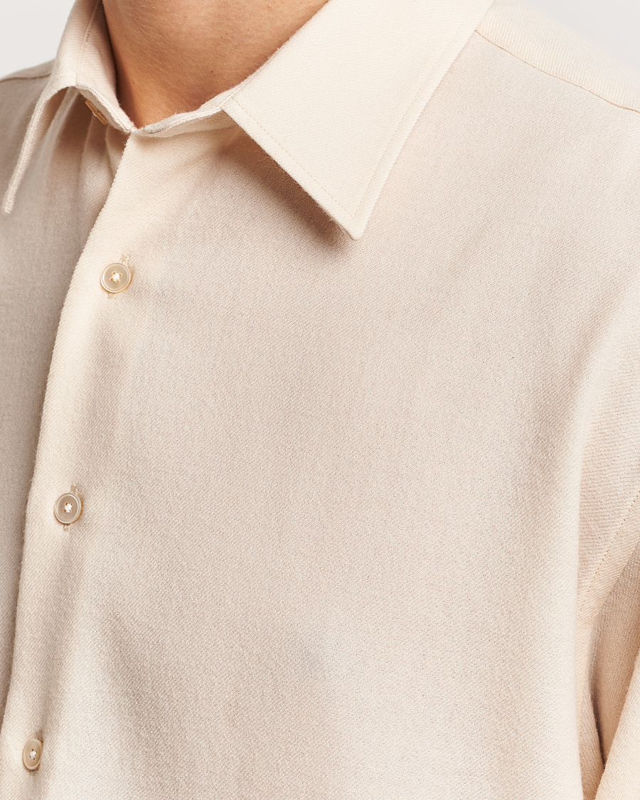 Homme | Chemises | Auralee | Viyella Wool Shirt Ivory