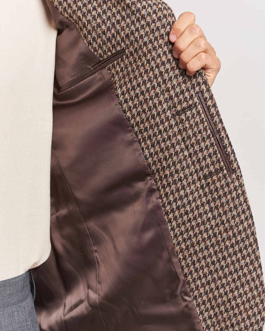 Homme | Blazers | Auralee | Houndstooth Wool Blazer Brown