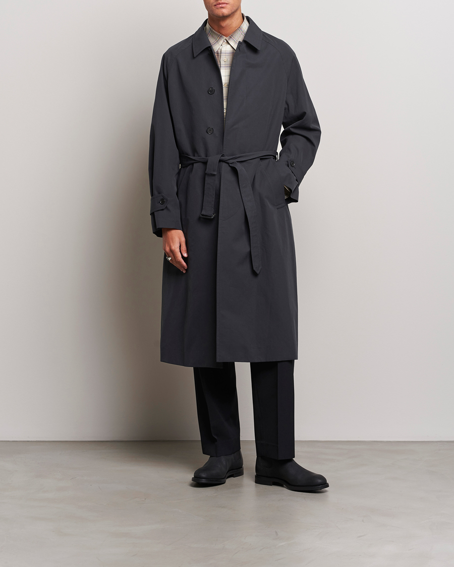 Auralee Finx Gabardine Trench Coat Black - Acheter Auralee