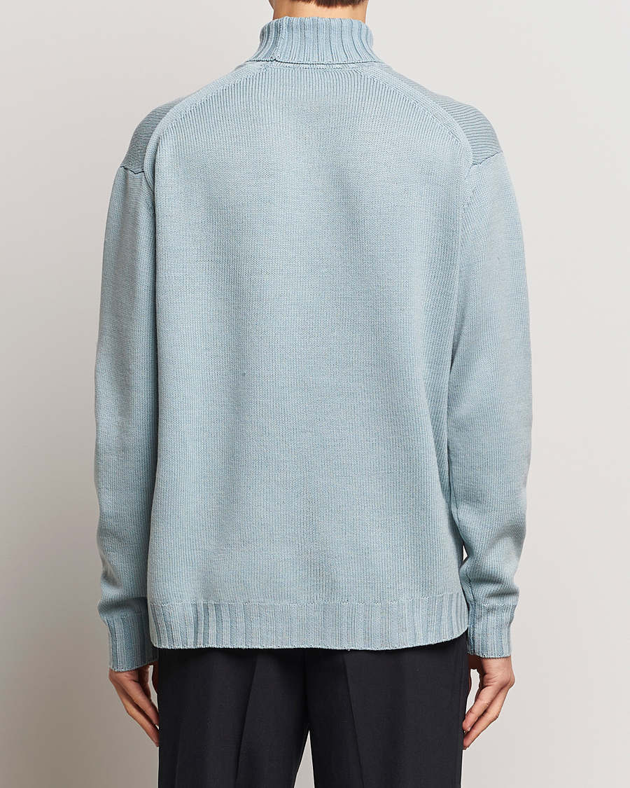 Homme | Pulls Et Tricots | Auralee | Washed French Merino Rollneck Light Blue