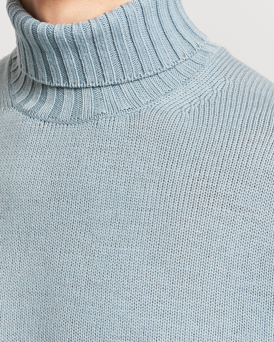 Homme | Pulls Et Tricots | Auralee | Washed French Merino Rollneck Light Blue
