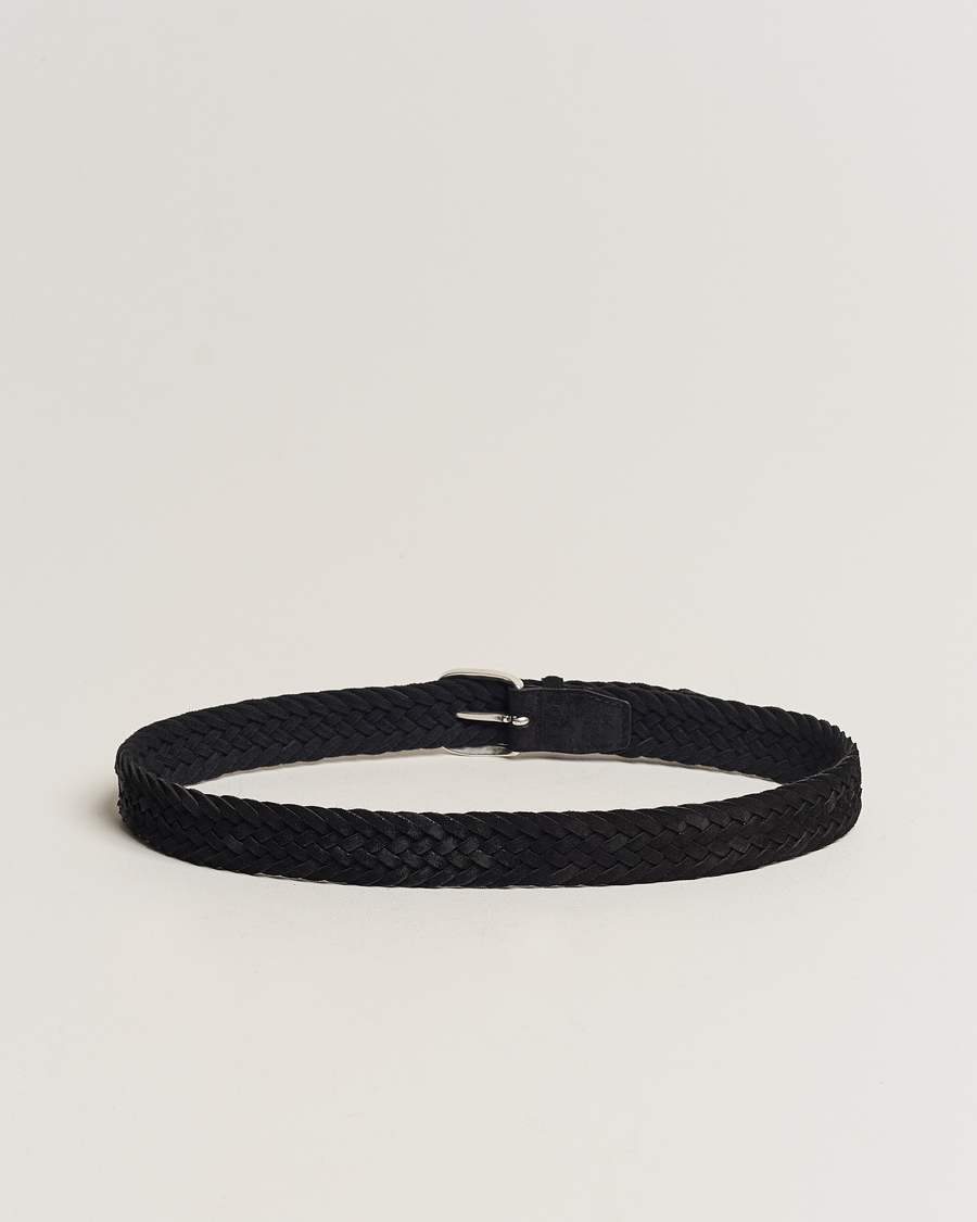 Homme |  | Orciani | Braided Suede Belt 3,5 cm Black