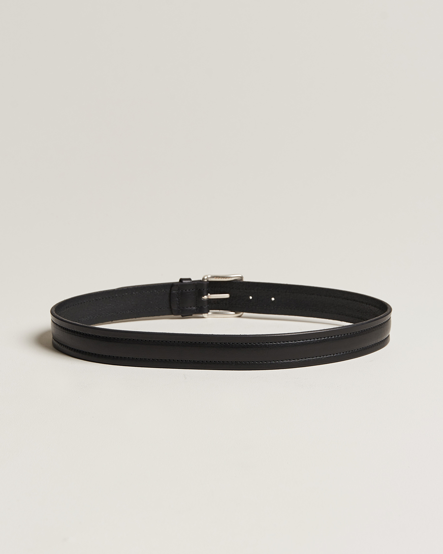 Homme |  | Orciani | Vachetta Stitched Belt 3,5 cm Black