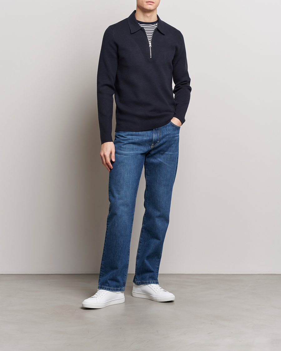 Homme | Pulls Et Tricots | Samsøe Samsøe | Guna Half Zip Sky Captain