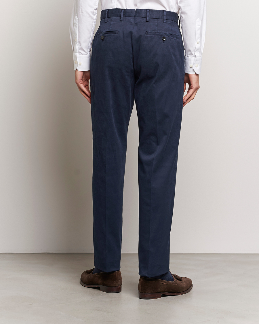 Homme | Pantalons | Incotex | Straight Fit Cotton Chinos Navy