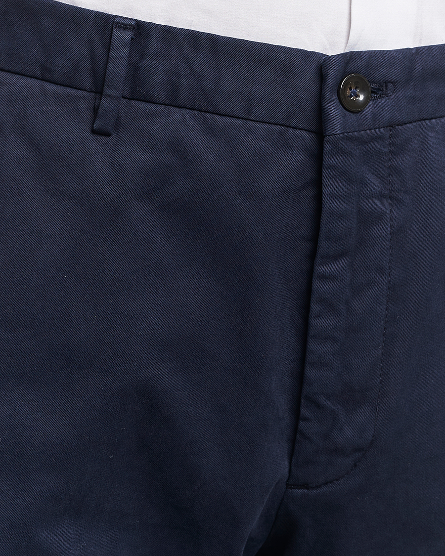 Homme | Pantalons | Incotex | Straight Fit Cotton Chinos Navy