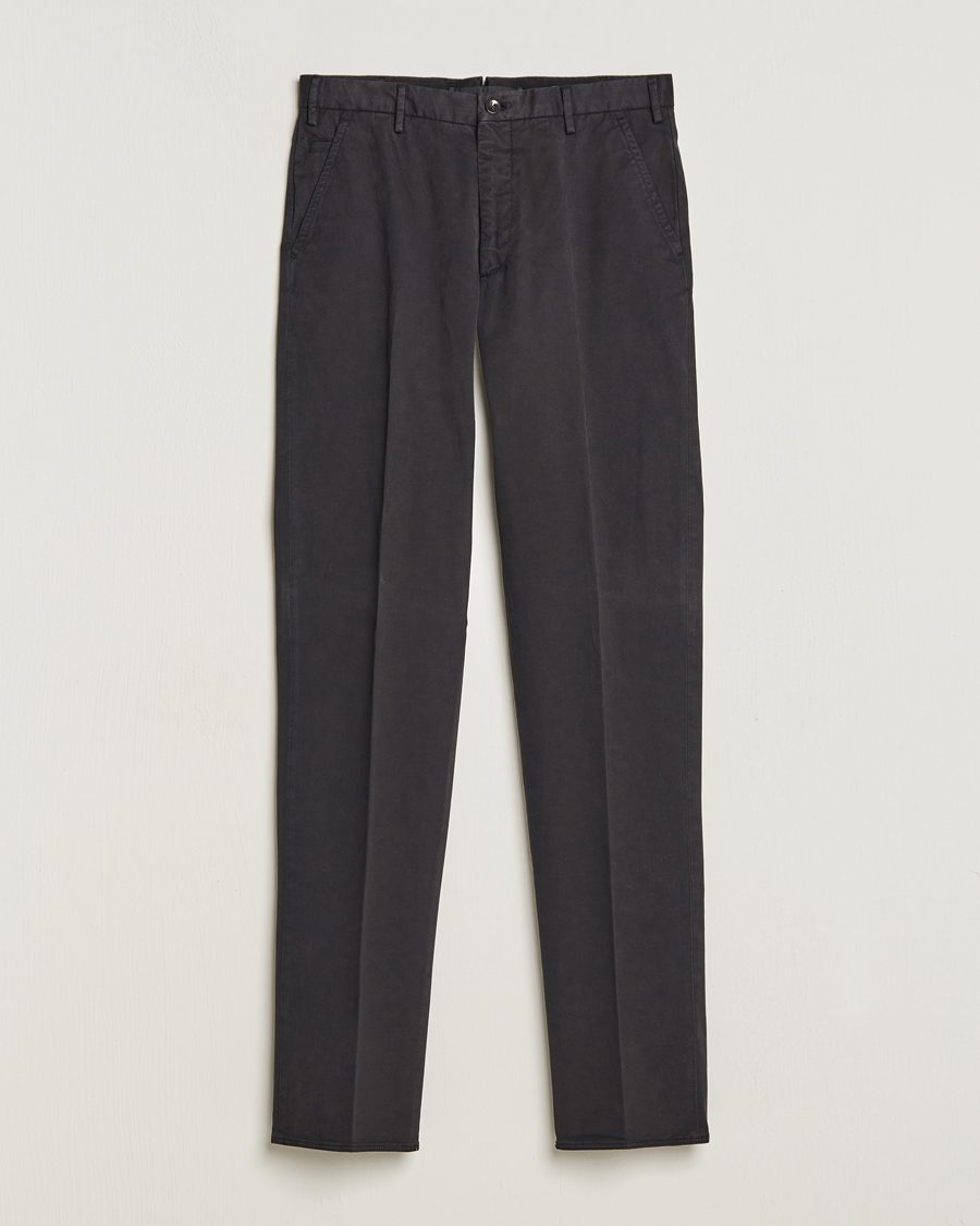 Homme | Pantalons | Incotex | Straight Fit Cotton Chinos Black