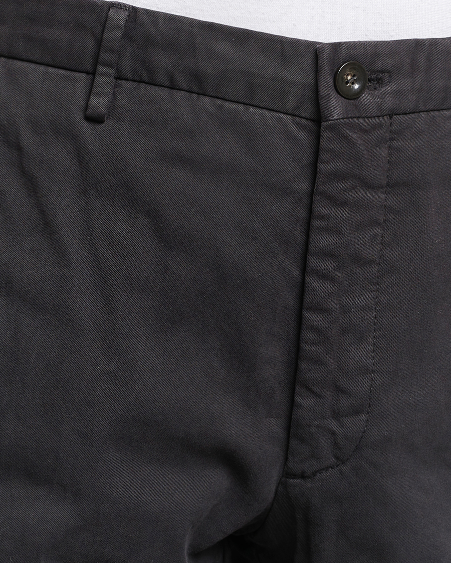Homme | Pantalons | Incotex | Straight Fit Cotton Chinos Black