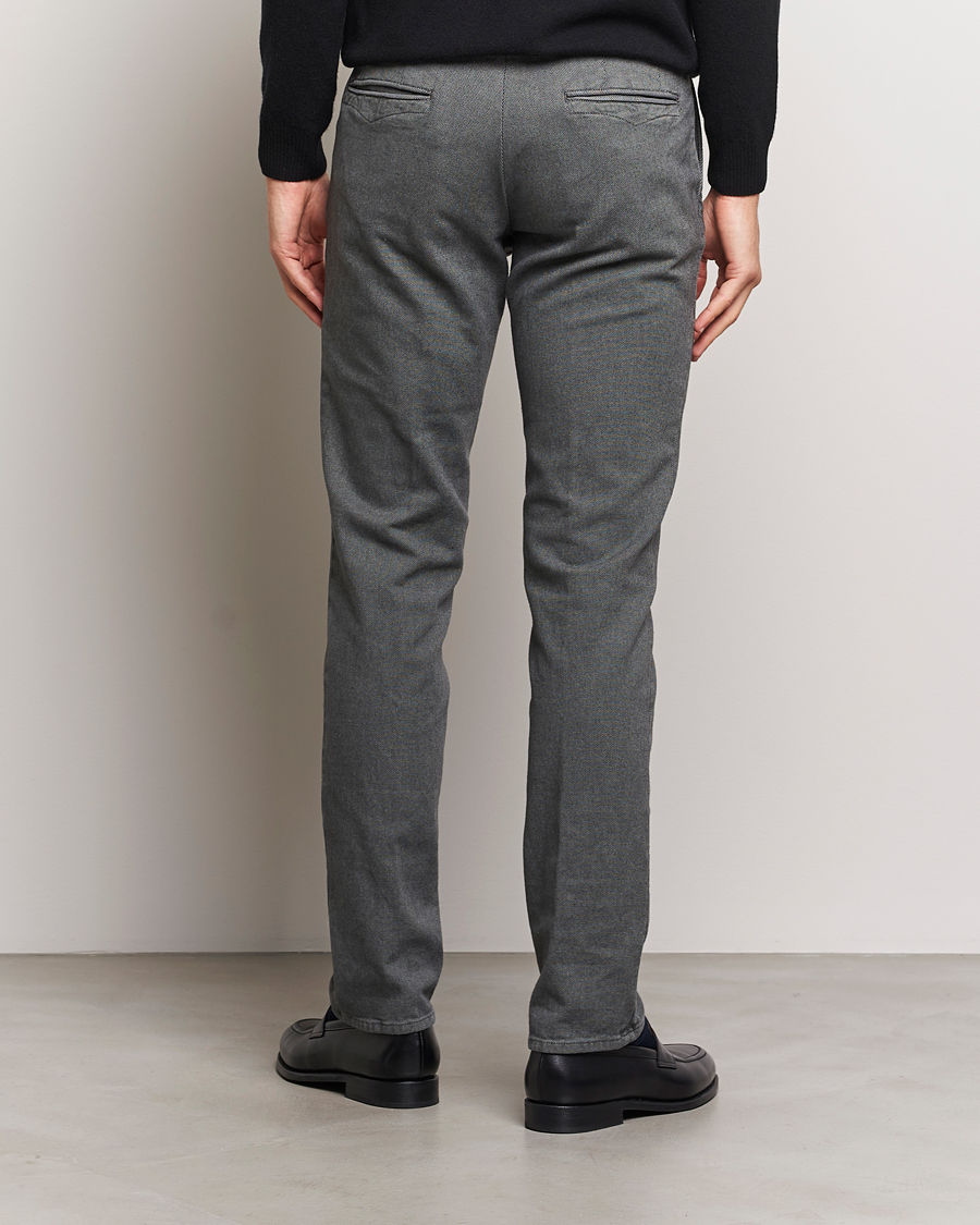 Homme | Pantalons | Incotex | Slim Fit Overdyed Microstructure Slacks Dark Grey