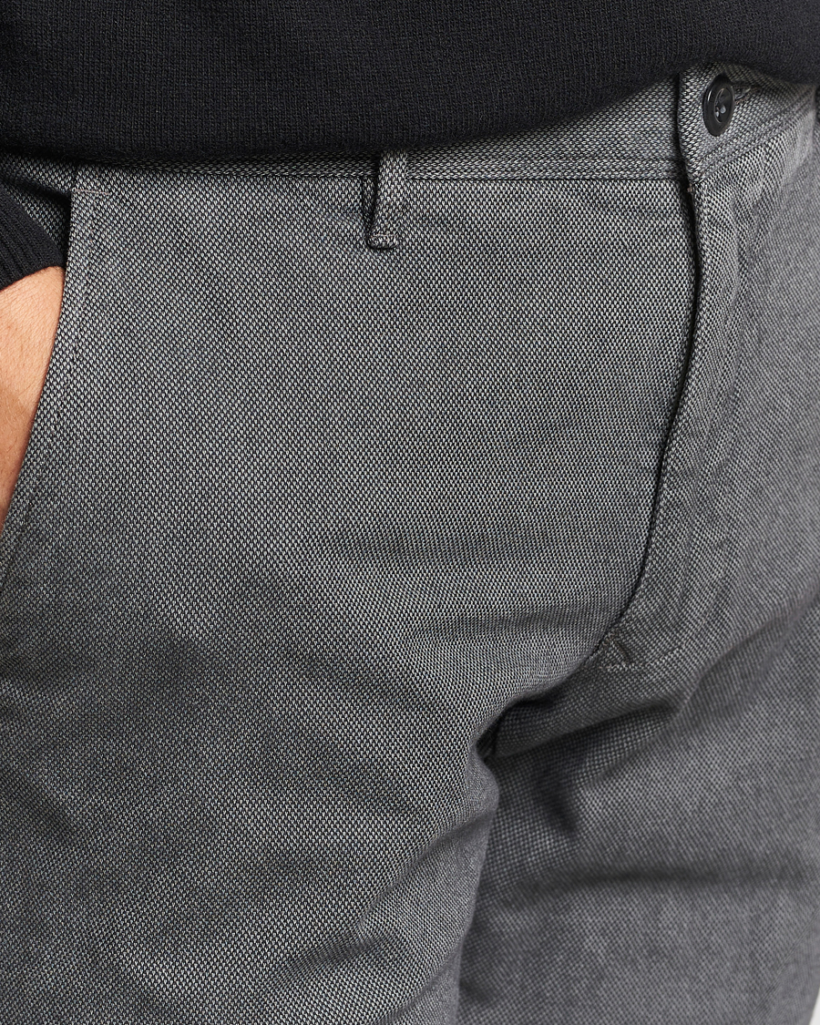 Homme | Pantalons | Incotex | Slim Fit Overdyed Microstructure Slacks Dark Grey