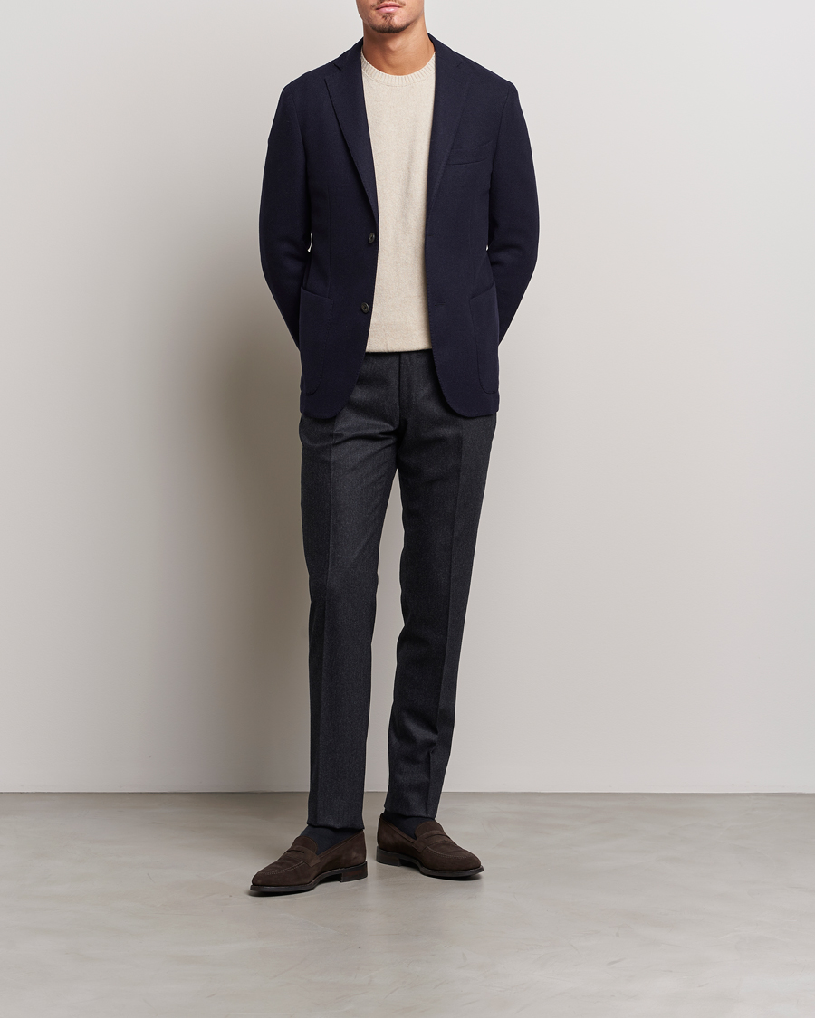 Homme | Blazers | Incotex | Montedoro Unconstructed Wool/Cashmere Blazer Navy