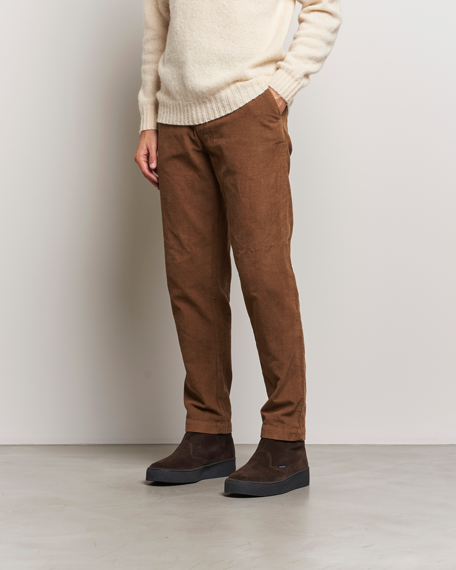 Homme | Bottes | Sanders | Sherling Lined Suede Curling Boot Chocolate