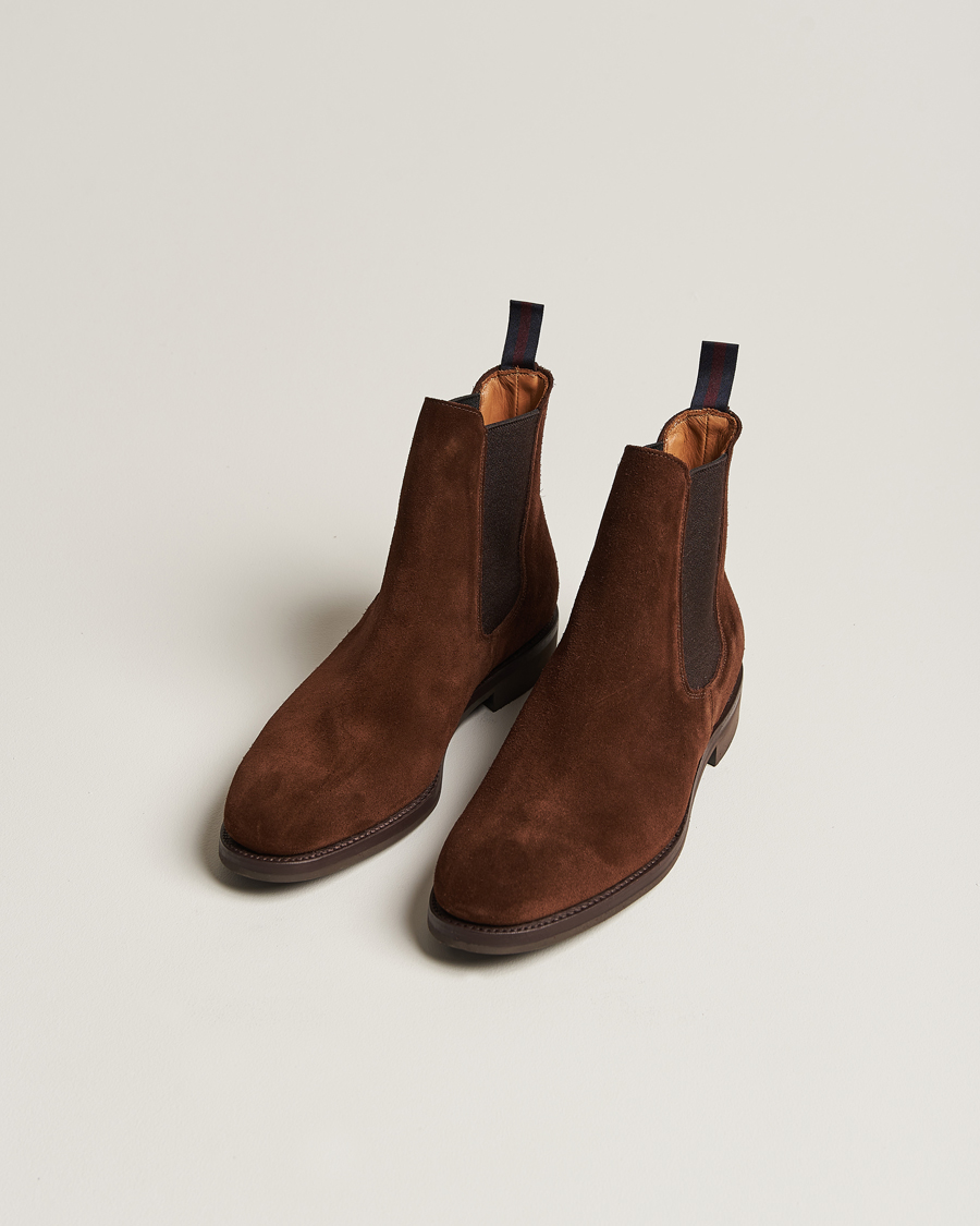 Homme |  | Sanders | Liam Chelsea Boot Polo Snuff Suede
