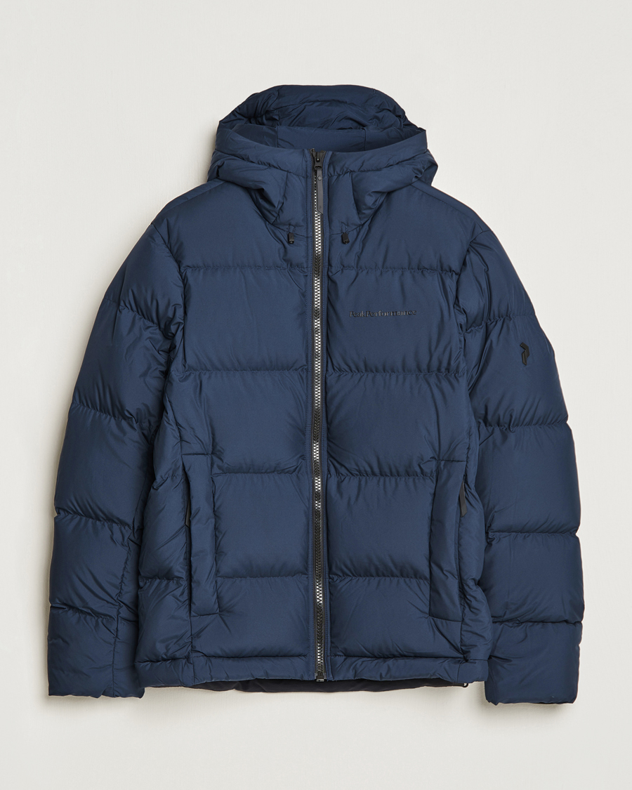 Homme | Manteaux Et Vestes | Peak Performance | Rivel Down Hooded Jacket Blue Shadow