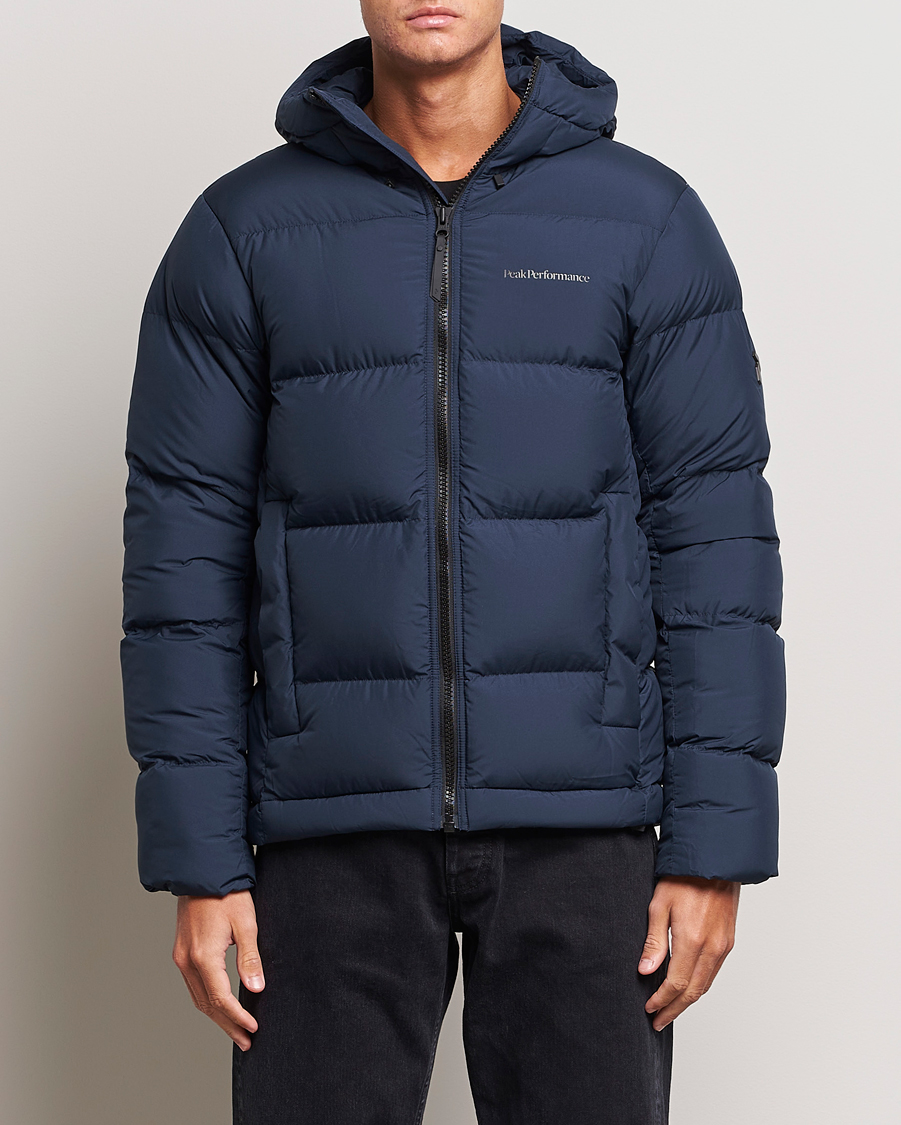 Homme | Manteaux Et Vestes | Peak Performance | Rivel Down Hooded Jacket Blue Shadow