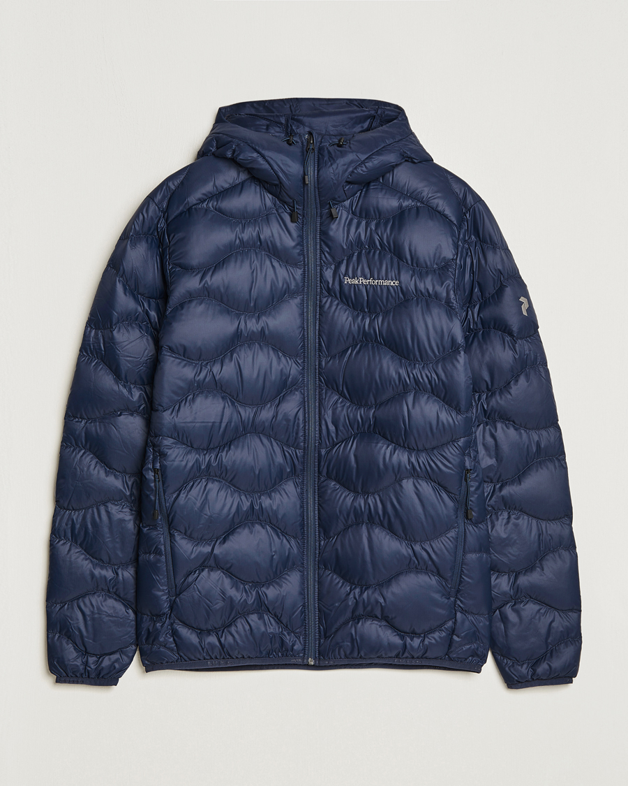 Homme | Manteaux Et Vestes | Peak Performance | Helium Down Hooded Jacket Blue Shadow