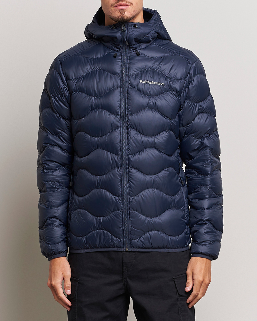 Homme | Manteaux Et Vestes | Peak Performance | Helium Down Hooded Jacket Blue Shadow