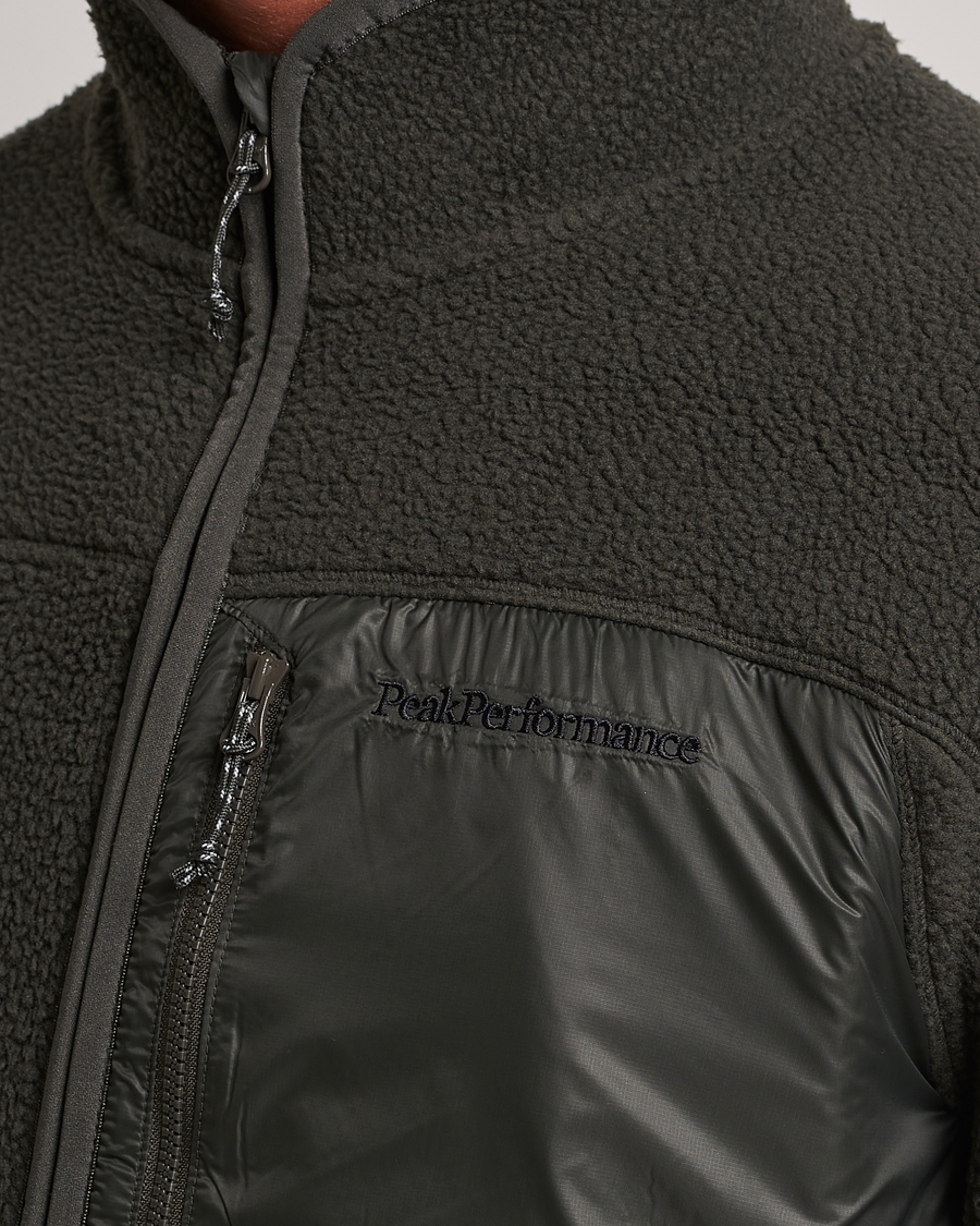 Homme | Pulls Et Tricots | Peak Performance | Pile Full Zip Olive Extreme