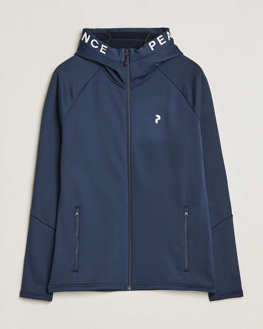 Homme | Pulls Et Tricots | Peak Performance | Rider Hooded Full Zip Blue Shadow