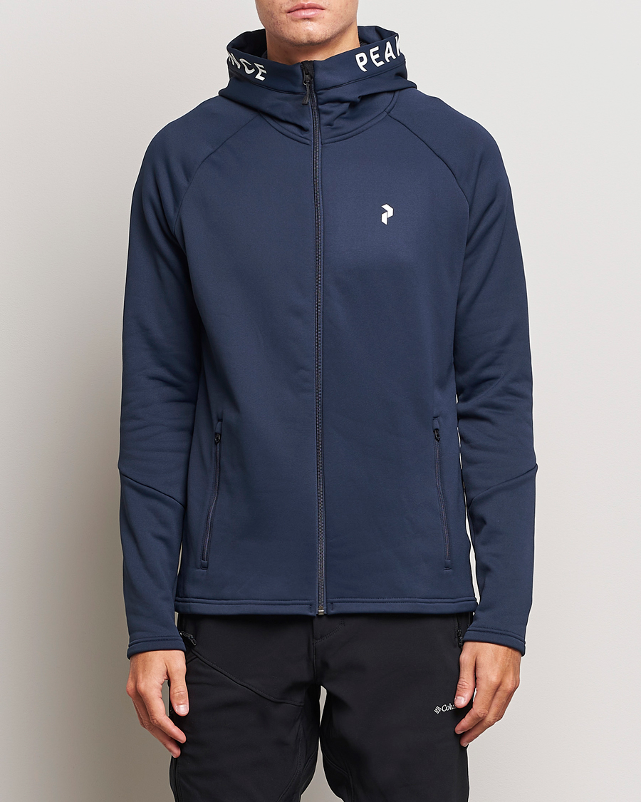 Homme | Pulls Et Tricots | Peak Performance | Rider Hooded Full Zip Blue Shadow