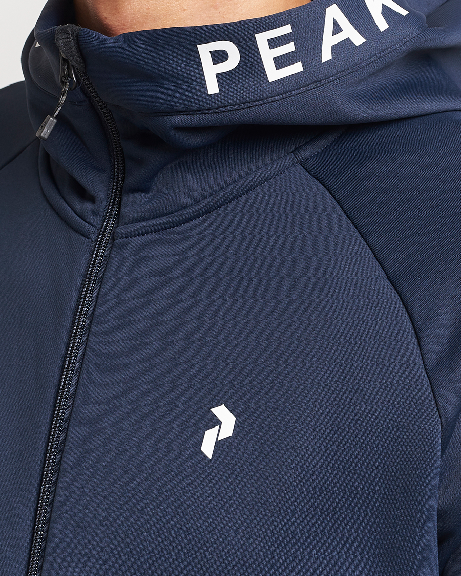Homme | Pulls Et Tricots | Peak Performance | Rider Hooded Full Zip Blue Shadow