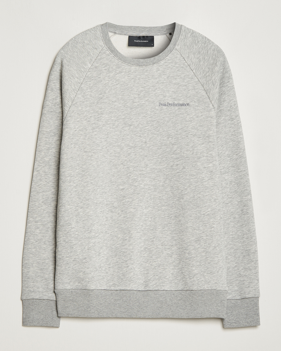 Homme | Pulls Et Tricots | Peak Performance | Original Logo Crew Neck Sweatshirt Grey Melange