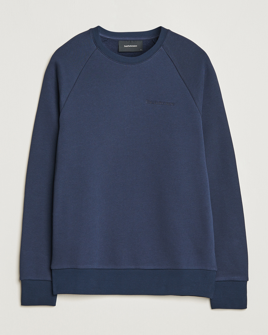 Homme | Pulls Et Tricots | Peak Performance | Original Logo Crew Neck Sweatshirt Blue Shadow