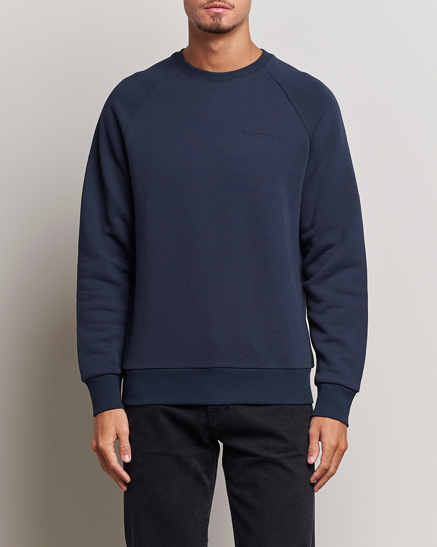 Homme | Pulls Et Tricots | Peak Performance | Original Logo Crew Neck Sweatshirt Blue Shadow