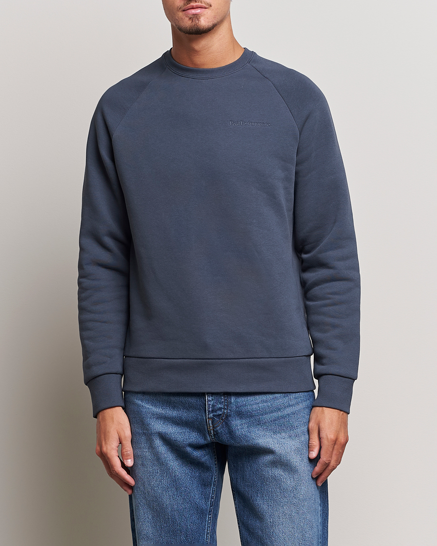 Homme | Pulls Et Tricots | Peak Performance | Original Logo Crew Neck Sweatshirt Omber Blue