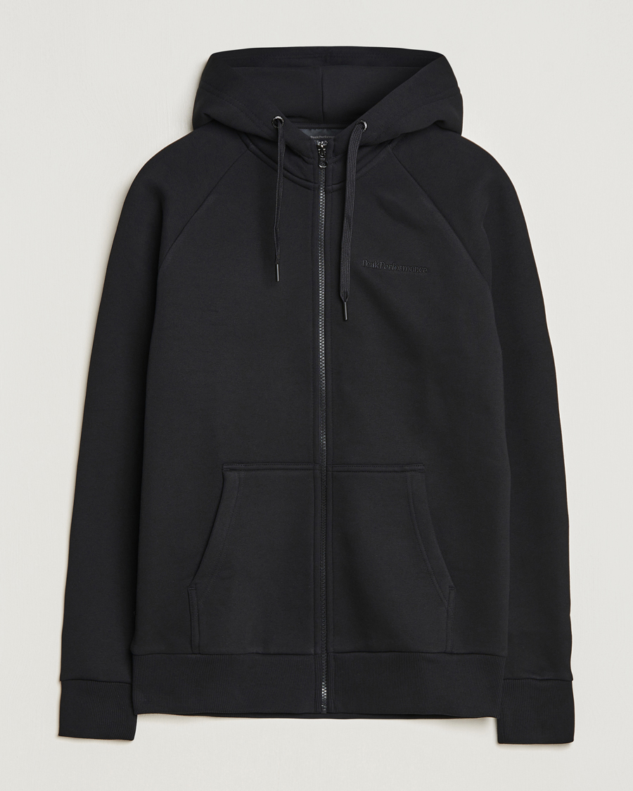 Homme | Pulls Et Tricots | Peak Performance | Original Logo Full Zip Hoodie Black