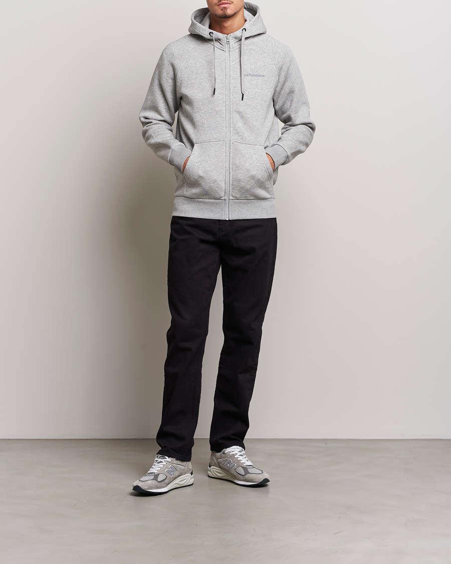 Homme | Pulls Et Tricots | Peak Performance | Original Logo Full Zip Hoodie Grey Melange