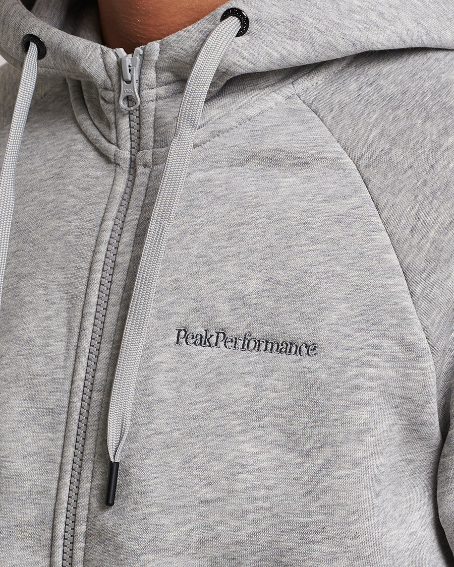 Homme | Pulls Et Tricots | Peak Performance | Original Logo Full Zip Hoodie Grey Melange