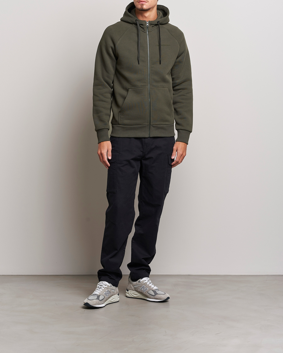 Homme | Pulls Et Tricots | Peak Performance | Original Logo Full Zip Hoodie Olive Extreme
