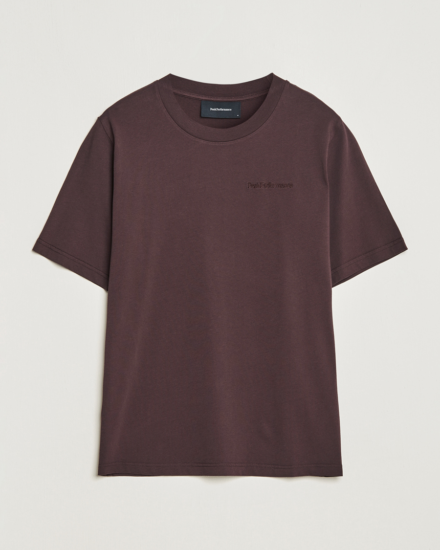 Homme | T-shirts | Peak Performance | Original Logo Crew Neck T-Shirt Desert Plum