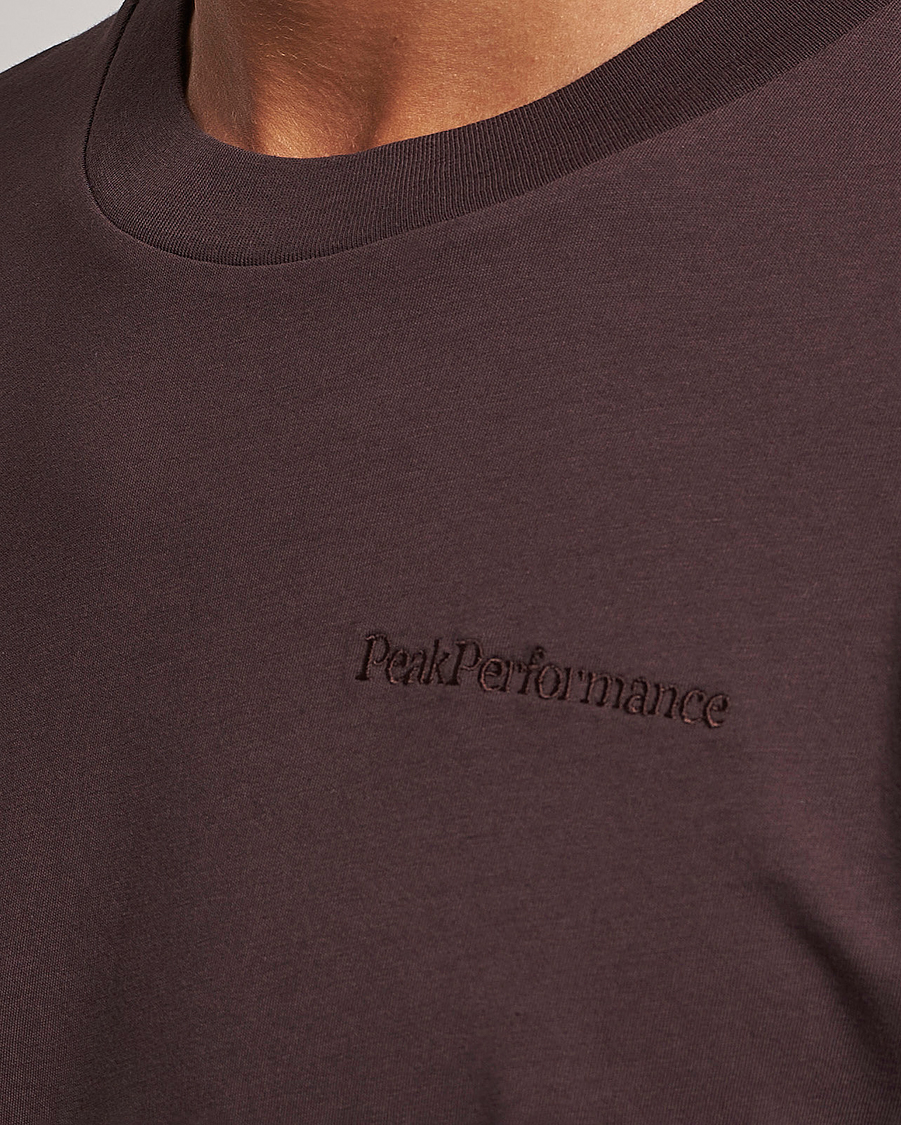 Homme | T-shirts | Peak Performance | Original Logo Crew Neck T-Shirt Desert Plum