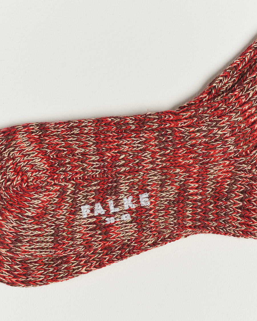 Homme | Chaussettes | Falke | Brooklyn Cotton Sock Red Flesh