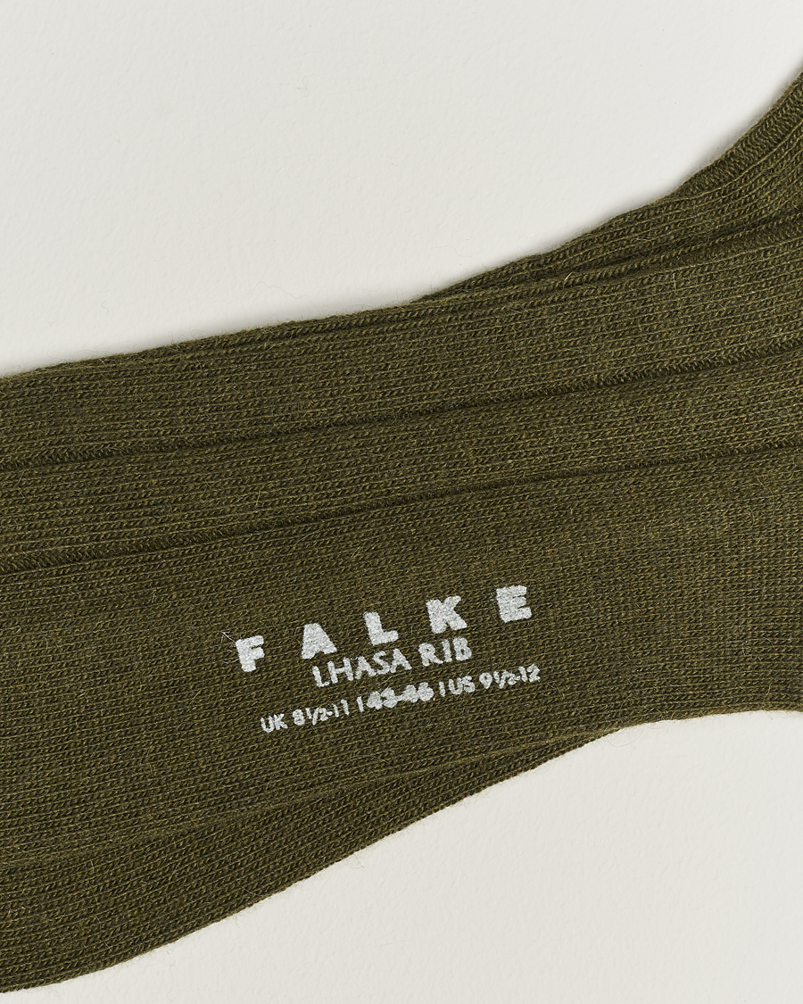 Homme |  | Falke | Lhasa Cashmere Socks Artichoke Green